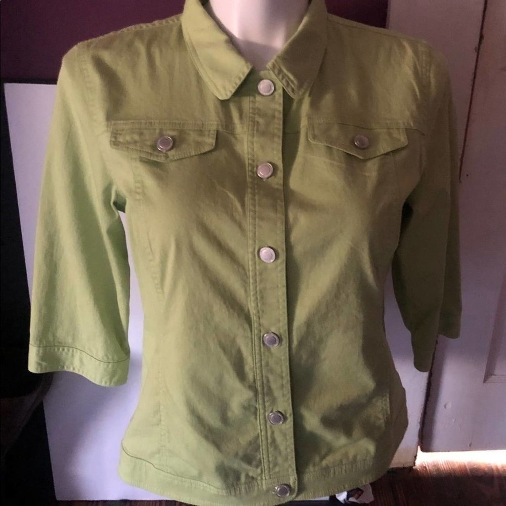 Christopher & Banks Women’s Lightweight Lime Green Jacket